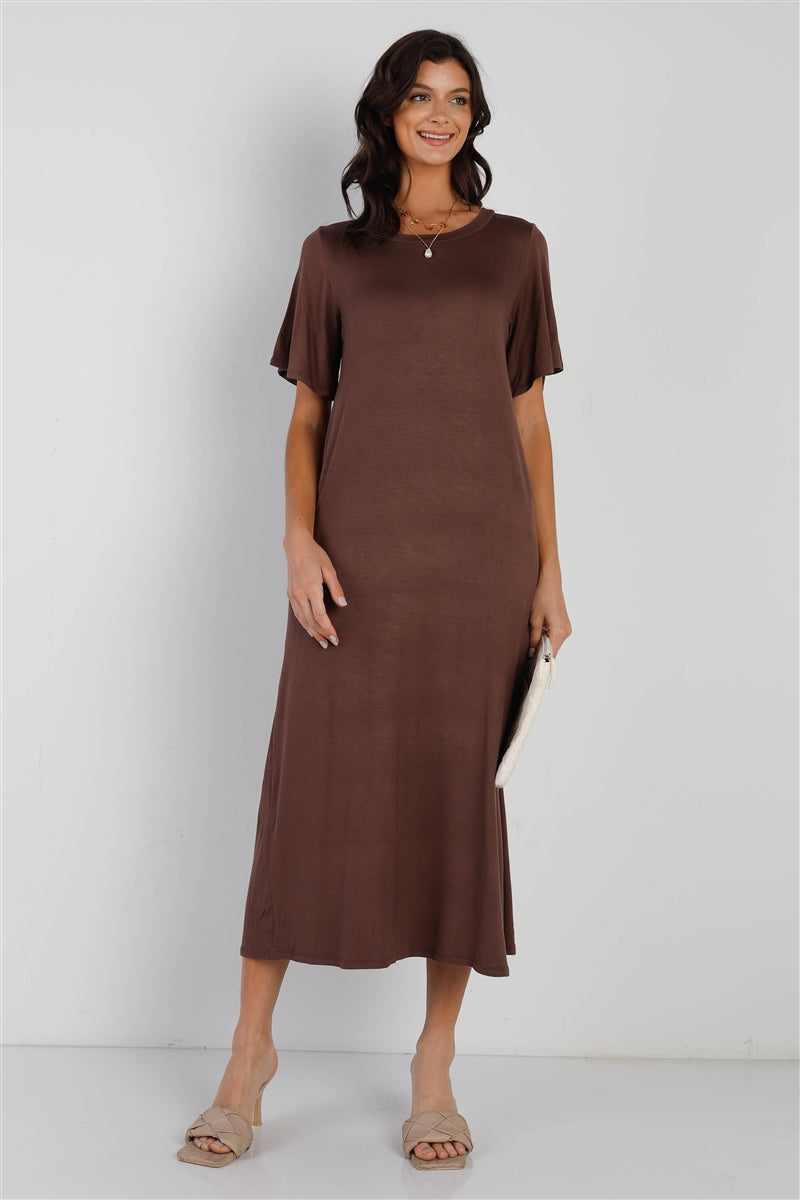 Short Sleeve Midi Dress Look Up Deals