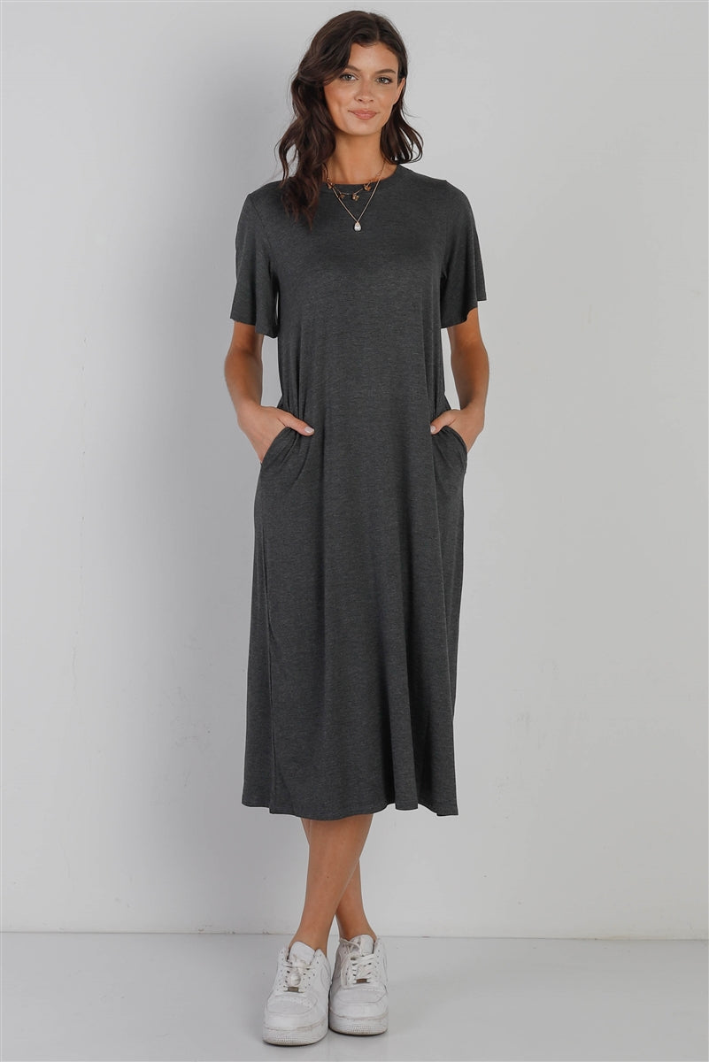 Short Sleeve Midi Dress Look Up Deals