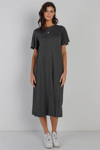 Short Sleeve Midi Dress Look Up Deals