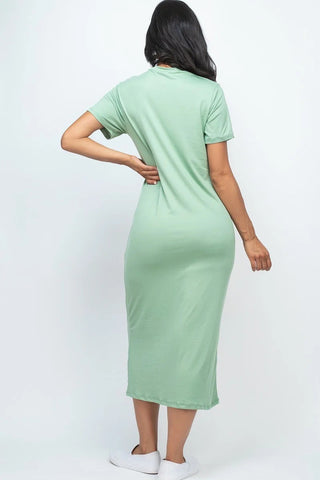 Side Pocket Tee Dress Look Up Deals