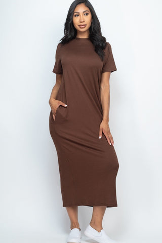 Side Pocket Tee Dress Look Up Deals