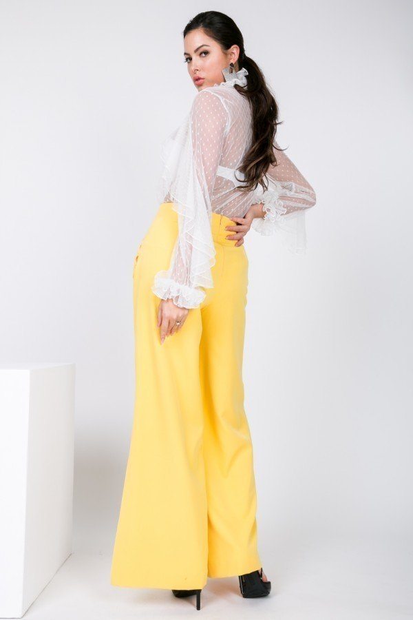 Side Slit Detail Wide Leg Pants Look Up Deals