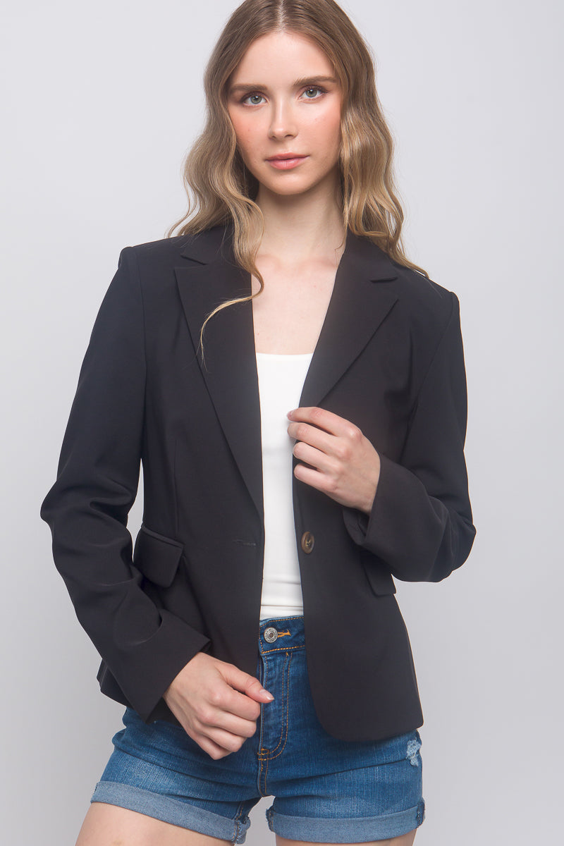 Single Button Closures Vertigo Blazer Look Up Deals