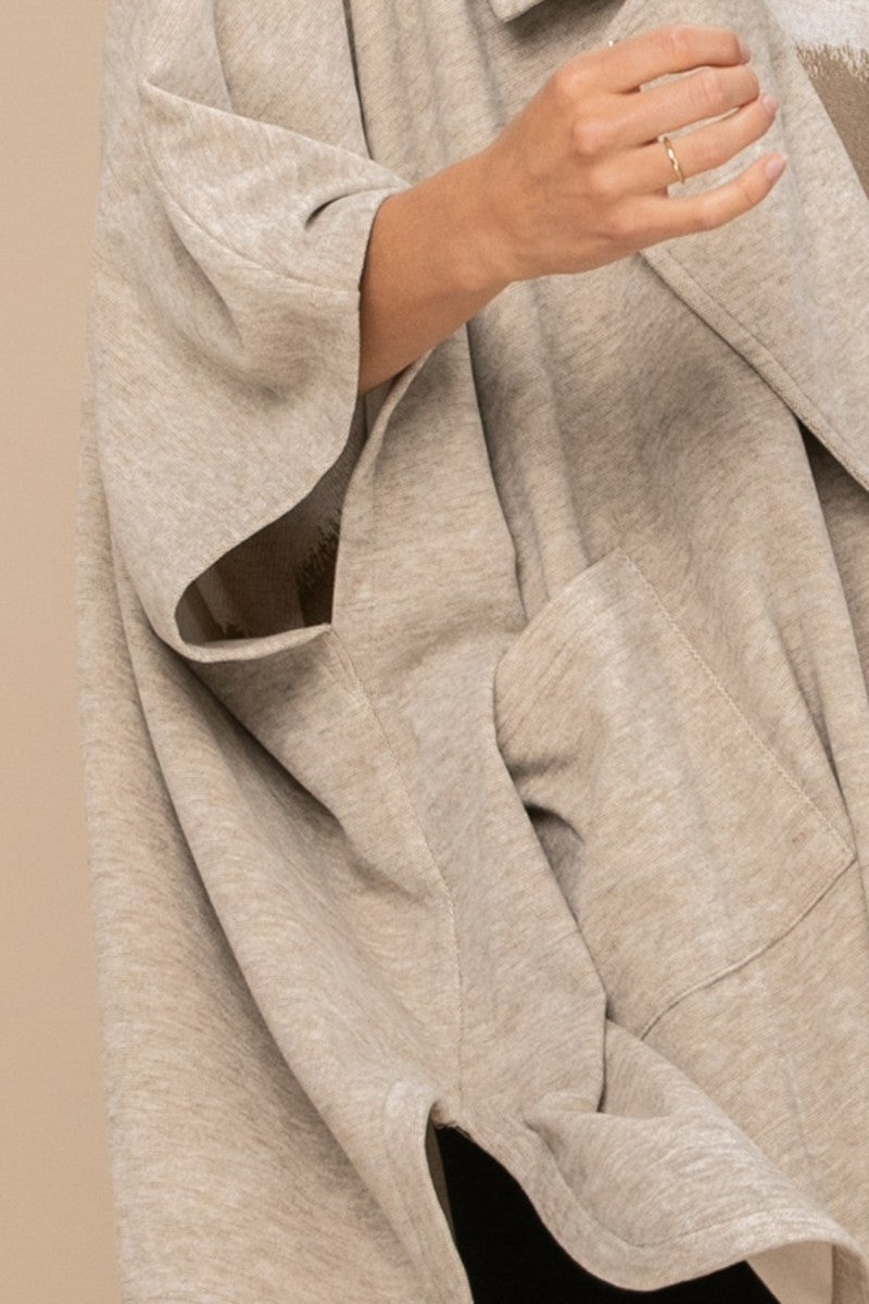 Solid Knit Oversized Trench Jacket Look Up Deals