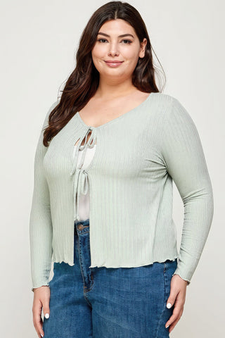 Solid Ribbed Pointelle Cardigan Look Up Deals