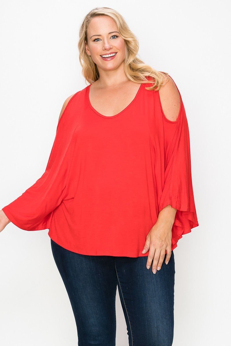 Solid Top Featuring Kimono Style Sleeves Look Up Deals