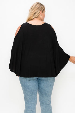 Solid Top Featuring Kimono Style Sleeves Look Up Deals