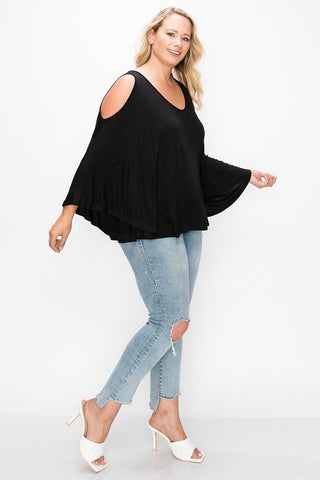 Solid Top Featuring Kimono Style Sleeves Look Up Deals