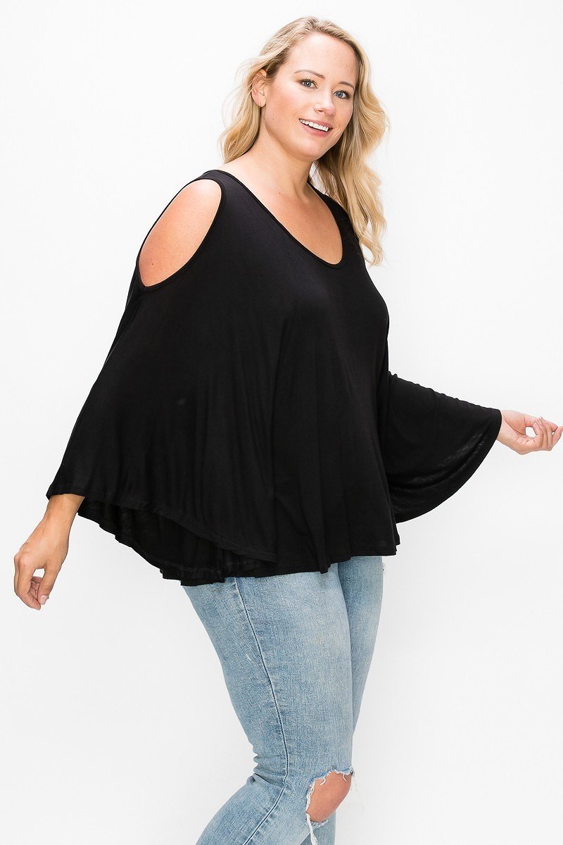 Solid Top Featuring Kimono Style Sleeves Look Up Deals