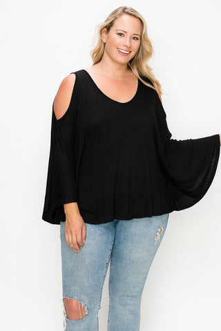 Solid Top Featuring Kimono Style Sleeves Look Up Deals