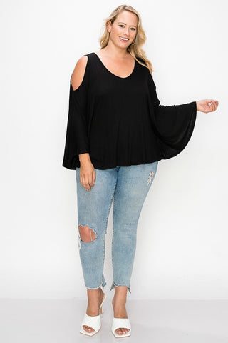 Solid Top Featuring Kimono Style Sleeves Look Up Deals