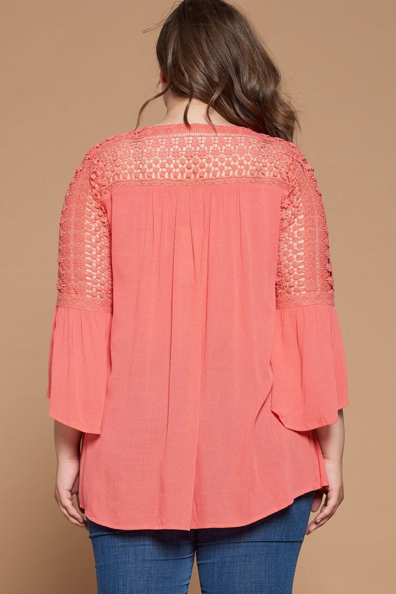 Solid Woven Babydoll Blouse Look Up Deals