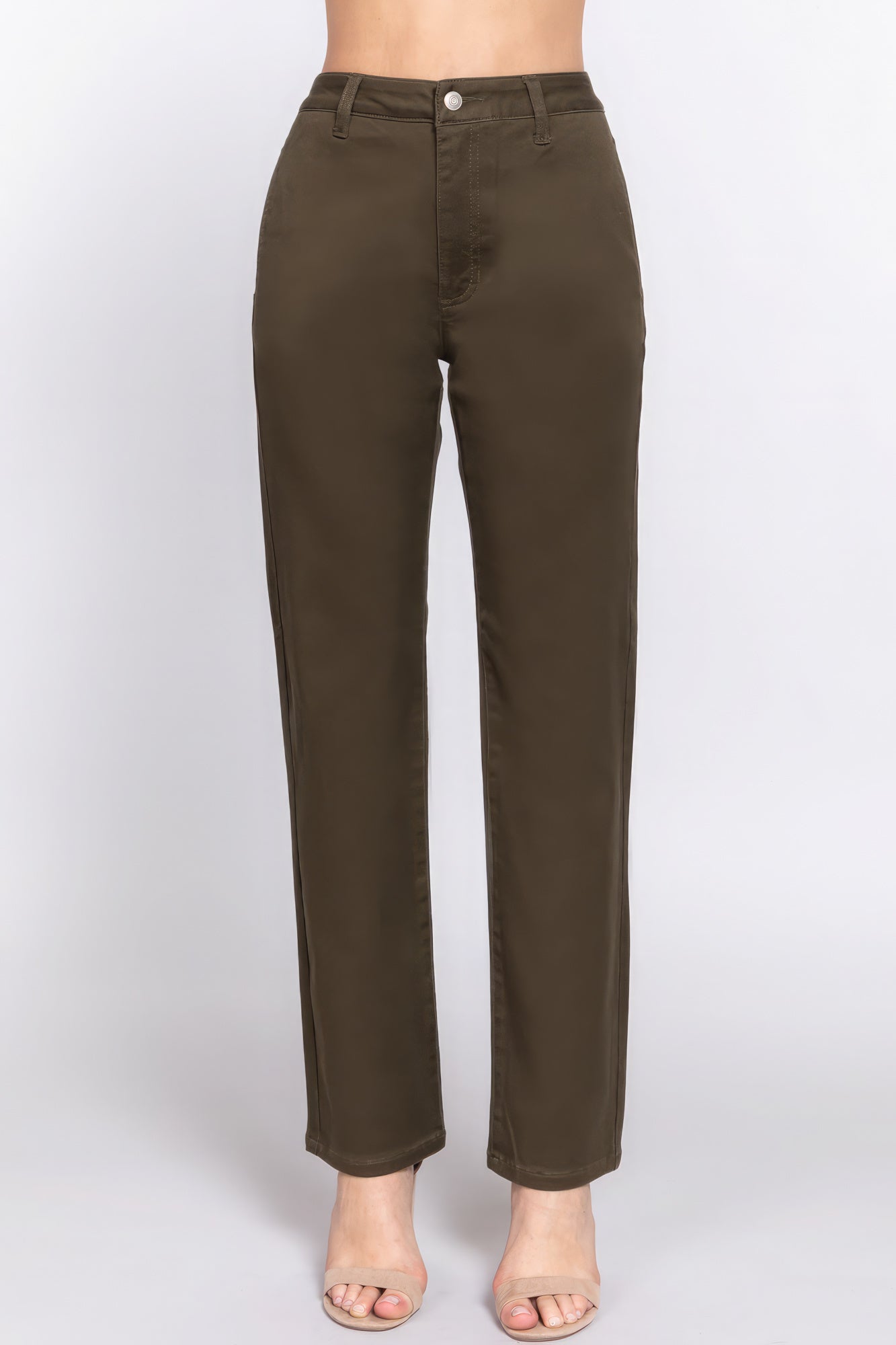 Straight Fit Twill Long Pants Look Up Deals