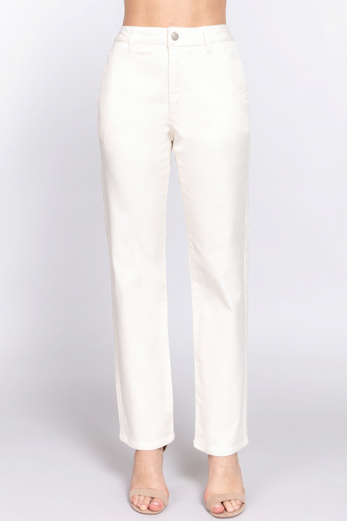 Straight Fit Twill Long Pants Look Up Deals