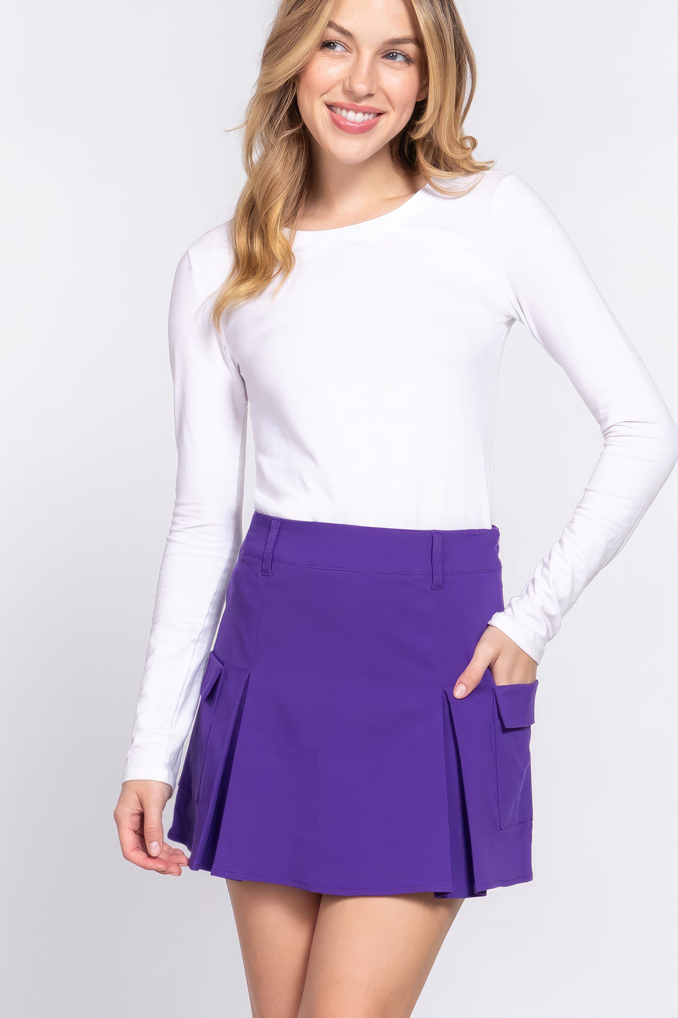 Stretch Cargo Mini Skirt With Underpants Look Up Deals