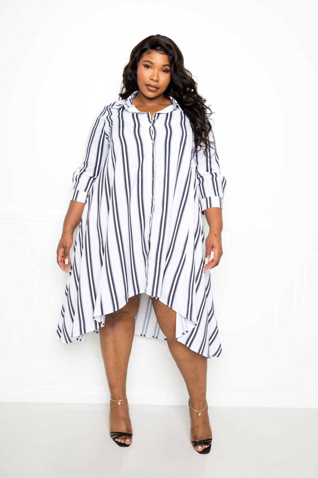 Stripe Shirt Dress Look Up Deals