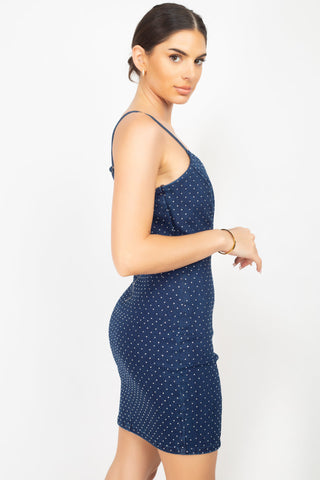 Studded Stone Cami Denim Dress Look Up Deals