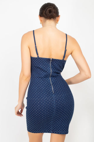 Studded Stone Cami Denim Dress Look Up Deals