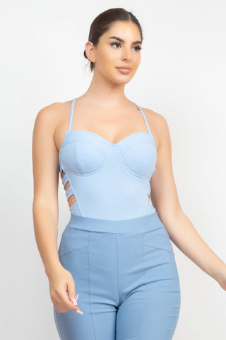 Sweetheart Side Cutouts Bodysuit Look Up Deals