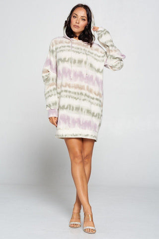 Terry Brushed Print Sweater Dress Look Up Deals