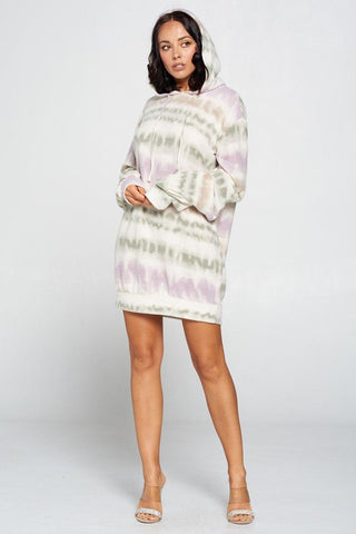 Terry Brushed Print Sweater Dress Look Up Deals