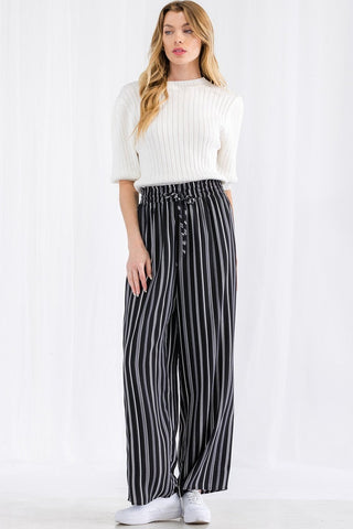 Thira Stripe Wide Leg Pants Look Up Deals