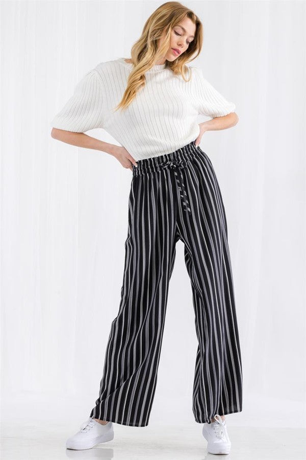 Thira Stripe Wide Leg Pants Look Up Deals