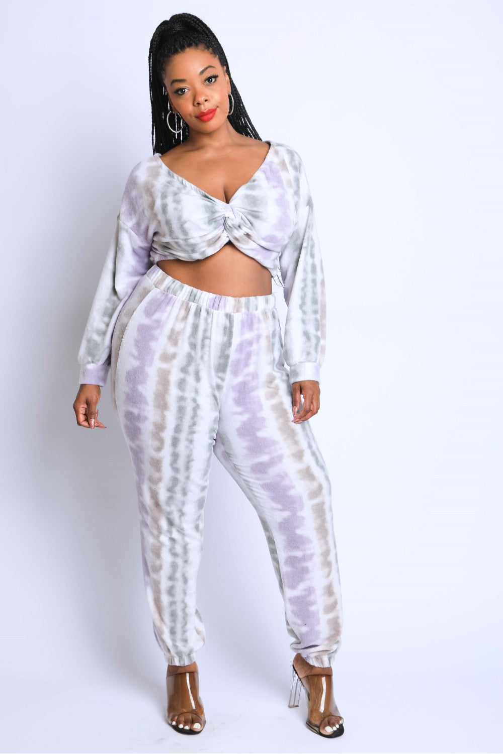 Tie Die Off Shoulder Set Look Up Deals