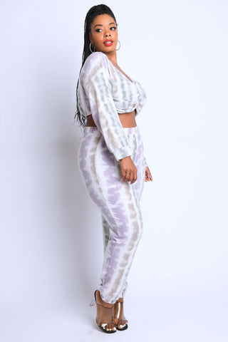 Tie Die Off Shoulder Set Look Up Deals