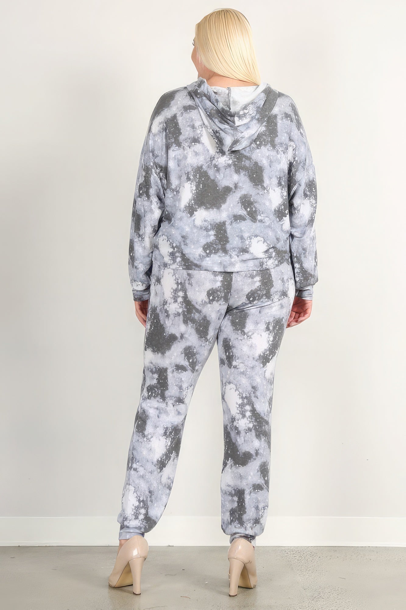 Tie Dye Print Pullover Hoodie And Sweatpants Look Up Deals