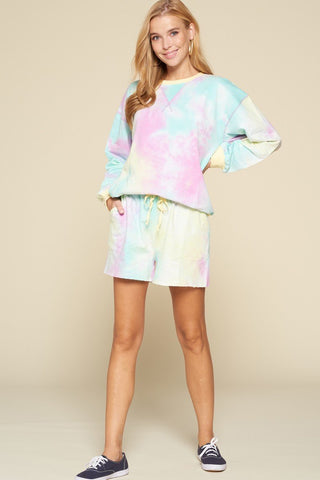 Tie-dye Printed Jersey Shorts Look Up Deals