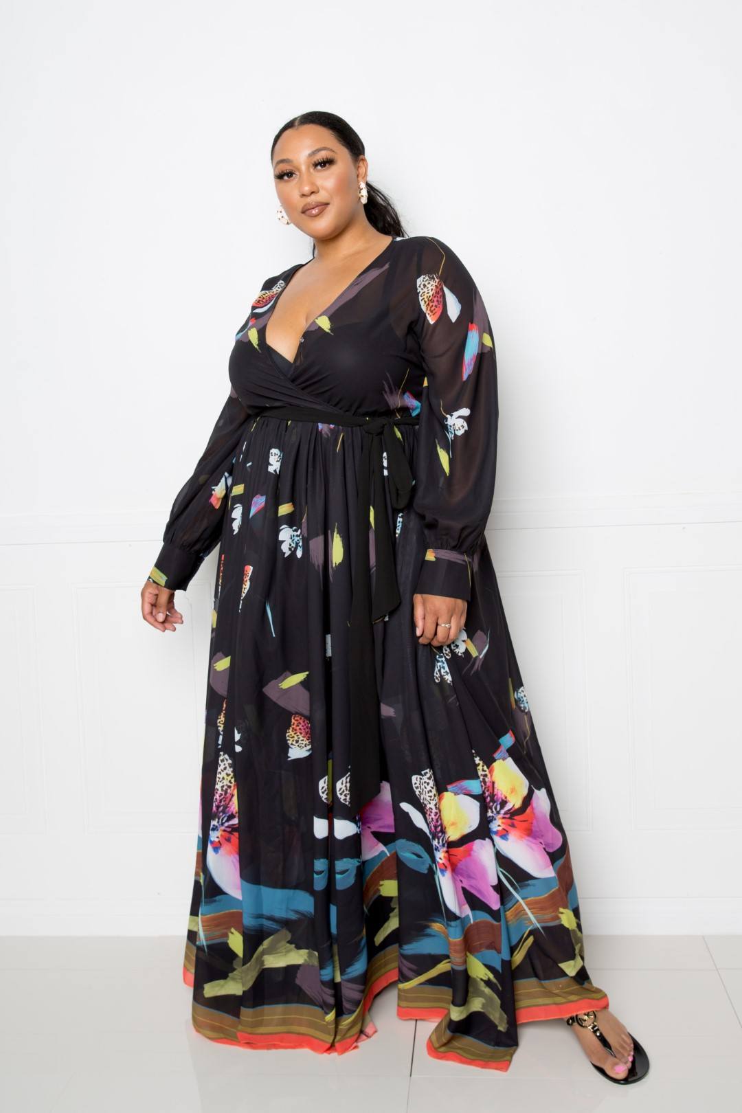 Tropical Print Maxi Dress Look Up Deals