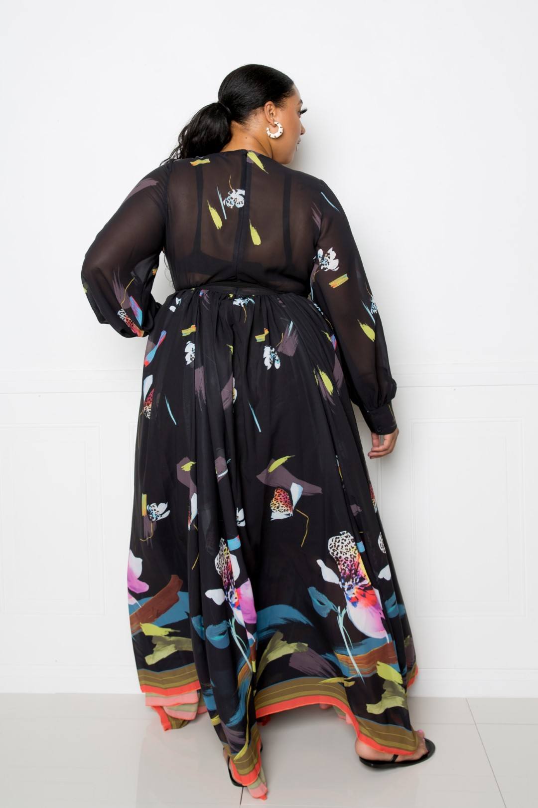 Tropical Print Maxi Dress Look Up Deals