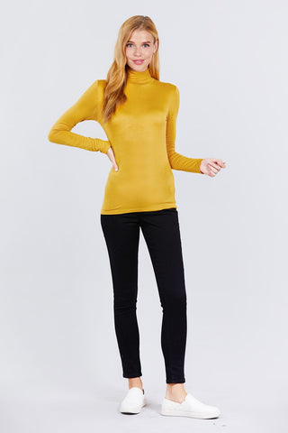 Turtle Neck Rayon Jersey Top Look Up Deals