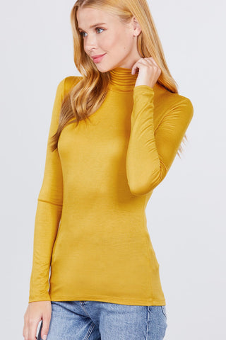 Turtle Neck Rayon Jersey Top Look Up Deals