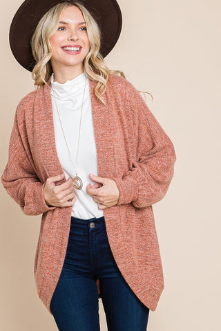 Two Tone Open Front Warm And Cozy Circle Cardigan With Side Pockets Look Up Deals