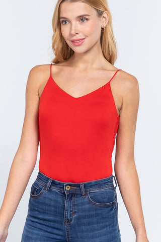 V-neck 2 Ply Cami Bodysuit Look Up Deals