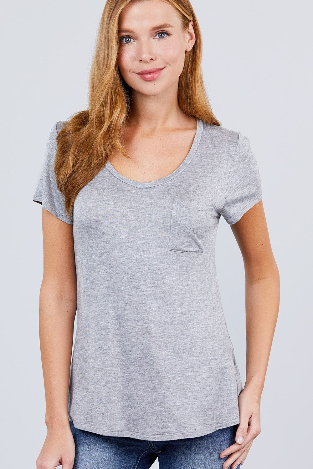 V-neck Rayon Jersey Top Look Up Deals