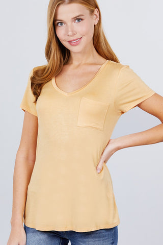 V-neck Rayon Jersey Top Look Up Deals