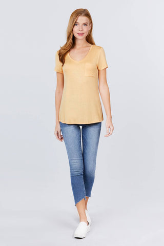 V-neck Rayon Jersey Top Look Up Deals