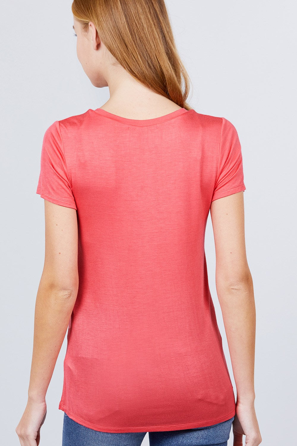 V-neck Rayon Jersey Top Look Up Deals