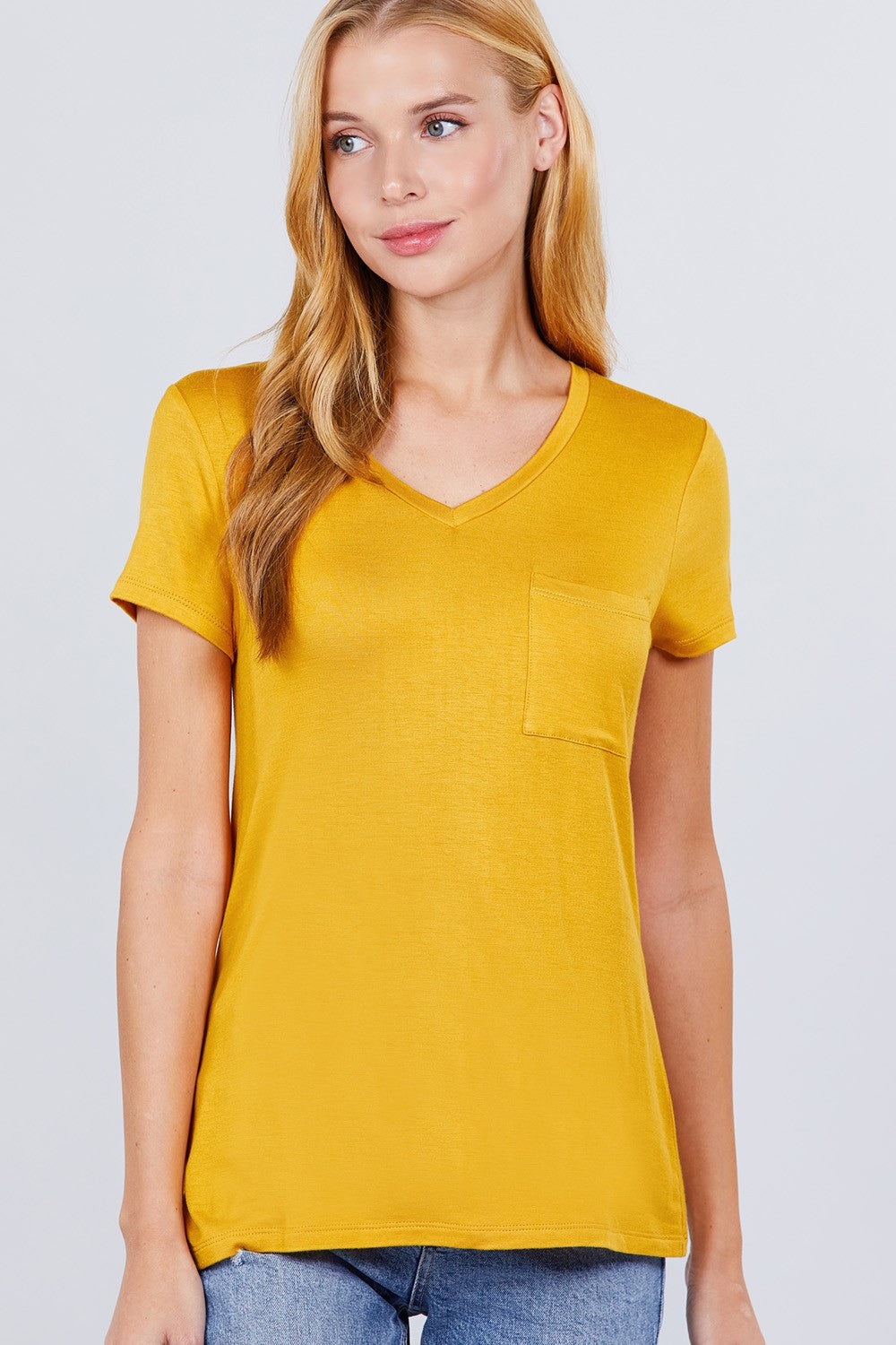 V-neck Rayon Jersey Top Look Up Deals