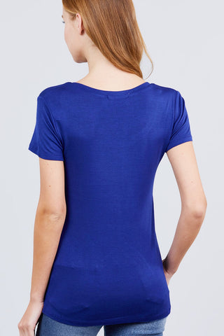 V-neck Rayon Jersey Top Look Up Deals