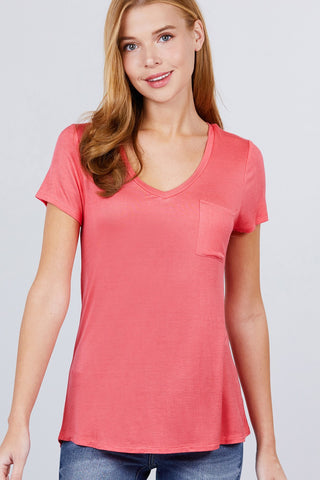 V-neck Rayon Jersey Top Look Up Deals