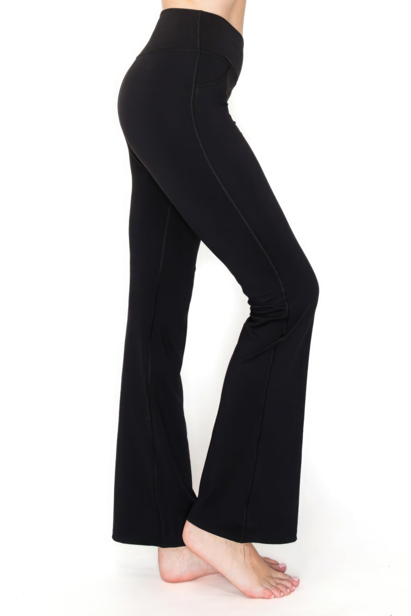 V-waist Mini Flare Yoga Pants Look Up Deals