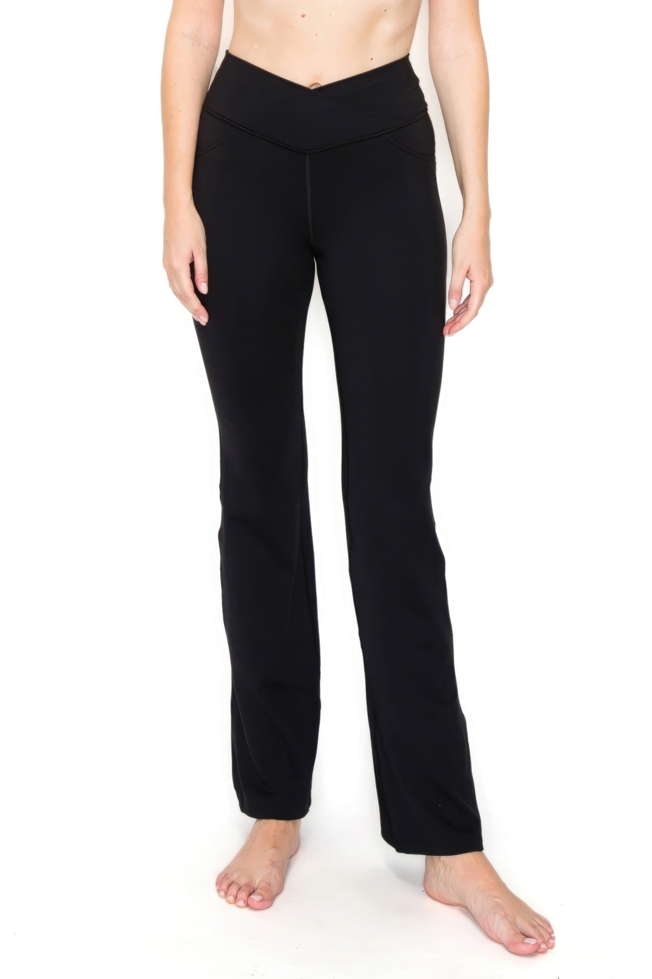 V-waist Mini Flare Yoga Pants Look Up Deals