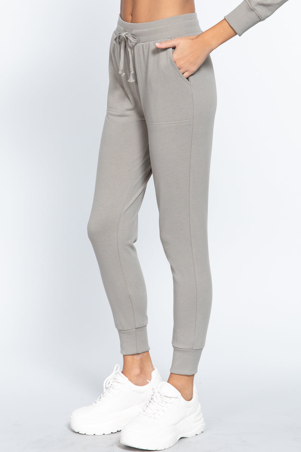 Waist Band Long Sweatpants With Pockets Look Up Deals