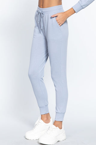 Waist Band Long Sweatpants With Pockets Look Up Deals