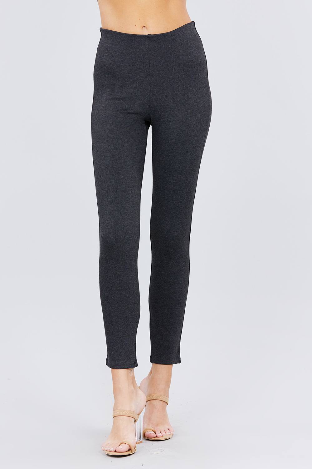 Waist Elastic Band Ponte Pants Look Up Deals