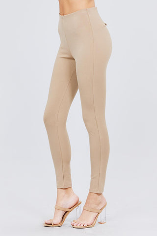 Waist Elastic Band Ponte Pants Look Up Deals